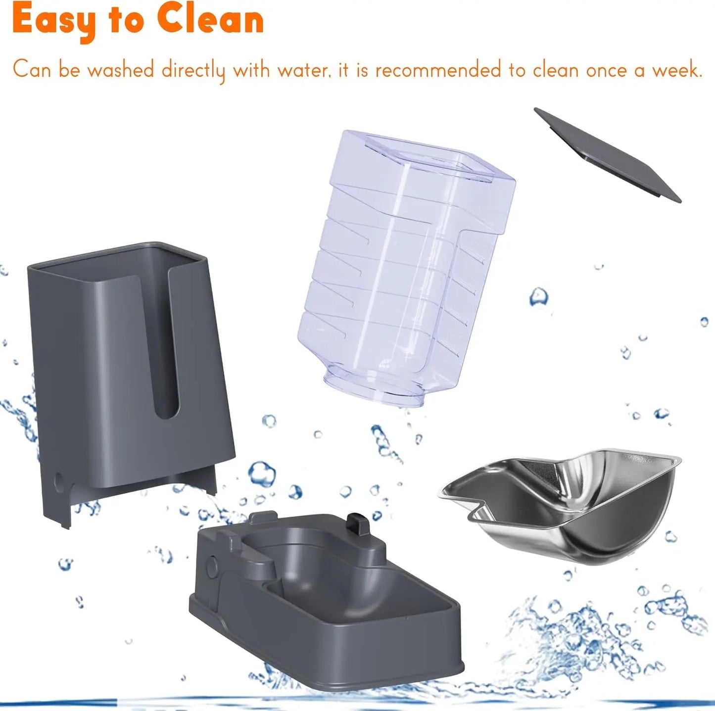 Automatic Pet Feeder and Water Dispenser Set