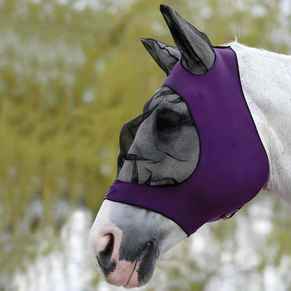 Mesh Breathable Horse Face Mask for Fly & Ear Protection