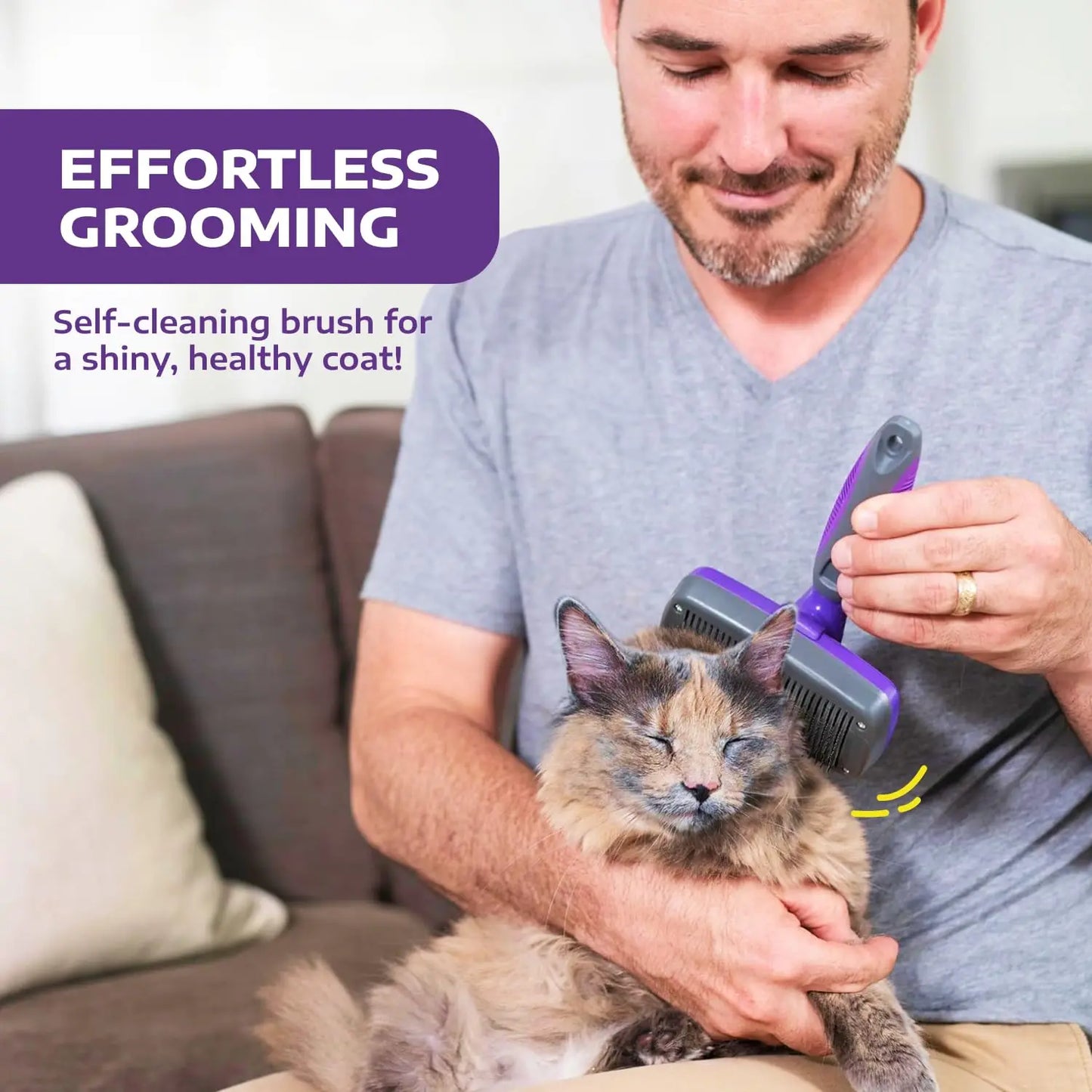 Self-Cleaning Slicker Shedding Brush