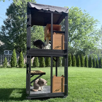 Cat House Outdoor Enclosure Mobile Kitty Shelter