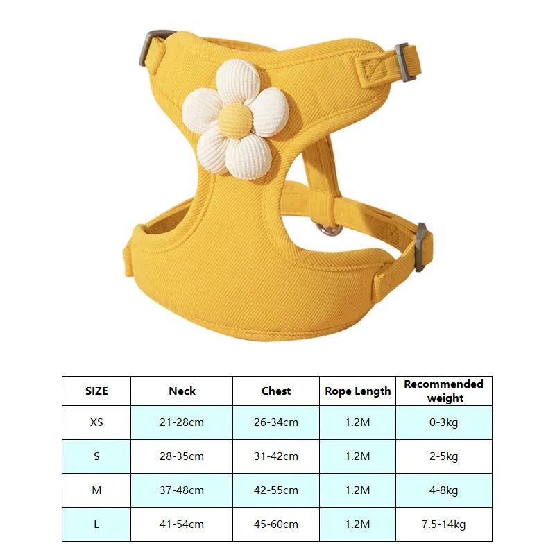Dog Pet Harness with Leash for Small Medium Dogs