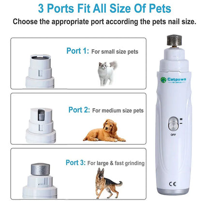 Professional Pet Paw Dog Nail Grinder Rechargeable Trimmer