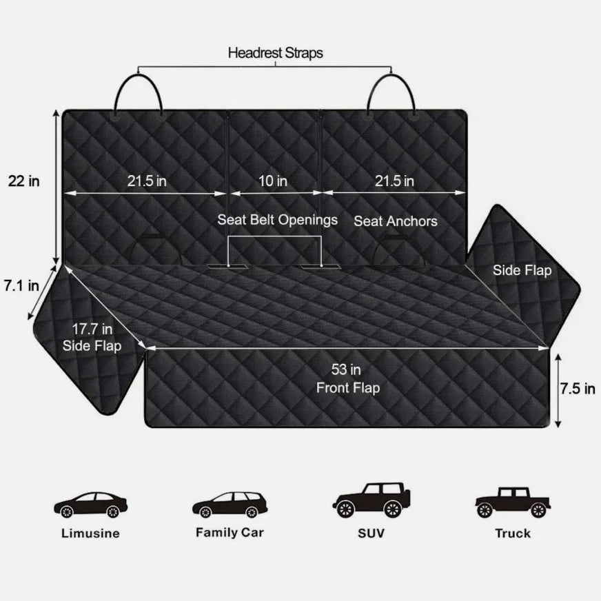 Universal Waterproof Car Back Seat Cover Protector Mat