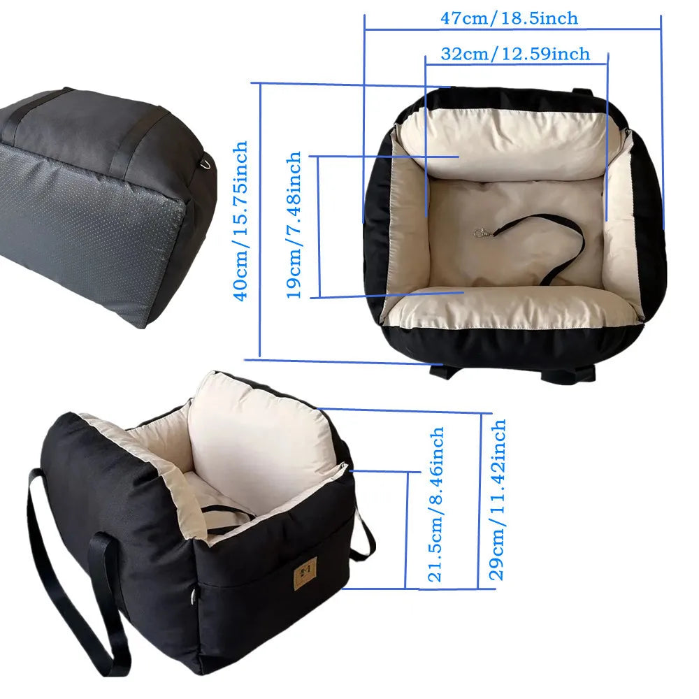Pet Car Seat Bedding Travel Mattress with Safety Belt