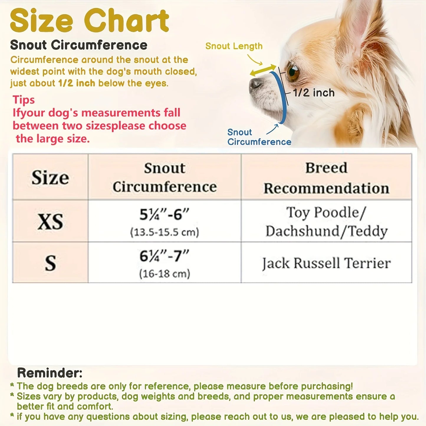 Muzzle For Short Snout and Small Medium Dogs