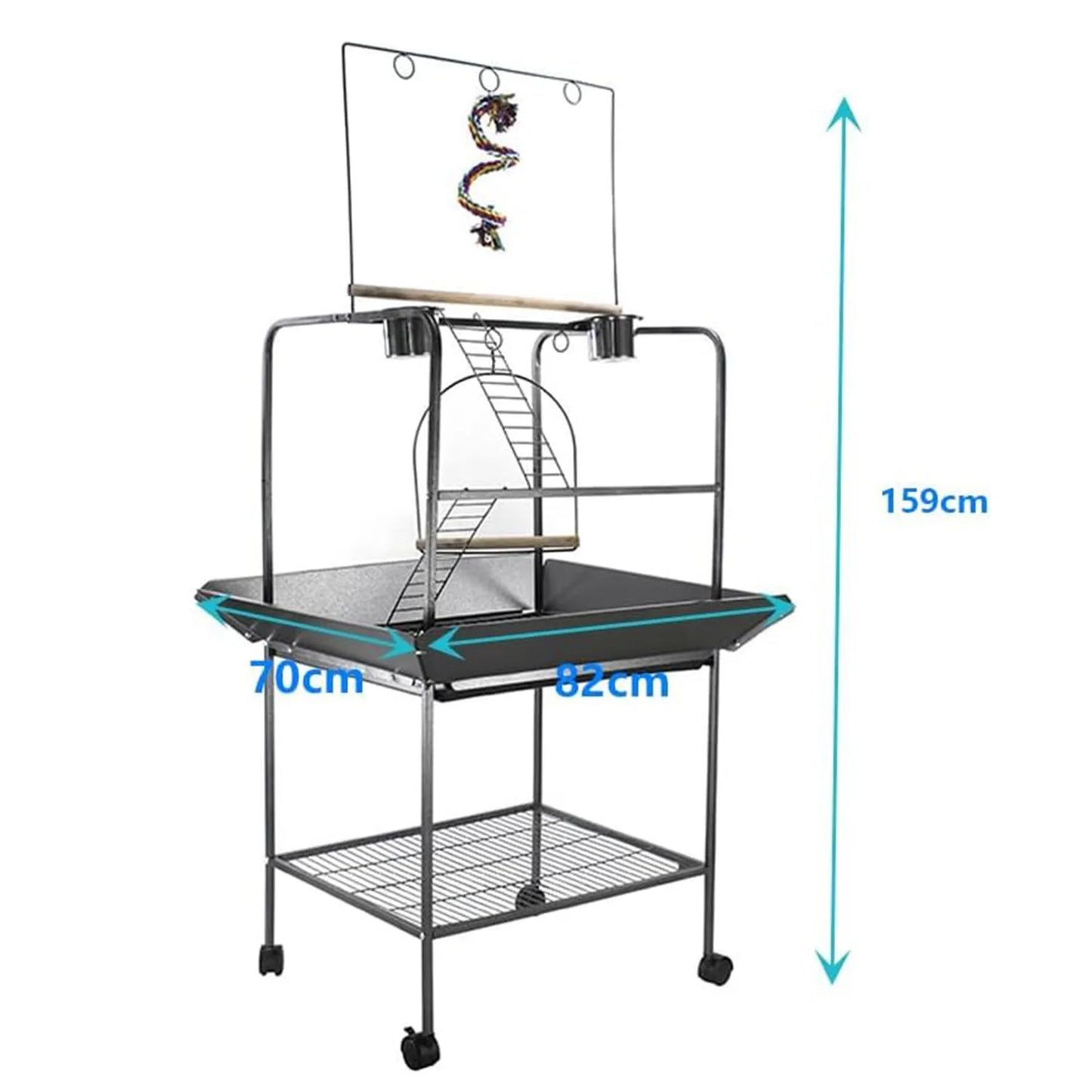 Indoor Outdoor Birds Playground Stand with Swing