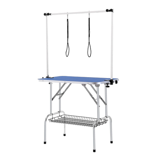 Foldable Pet Grooming Table Two Arms with Clamps