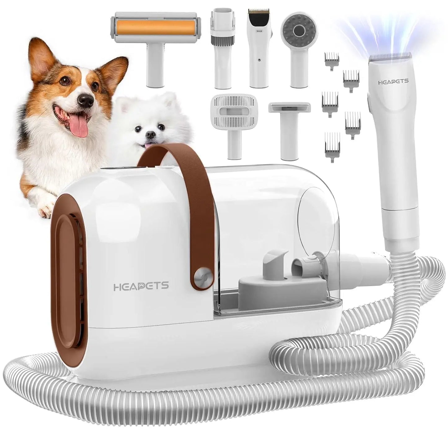 Pet Grooming Vacuum, Low Noise Clipper Kit with 7 Tools