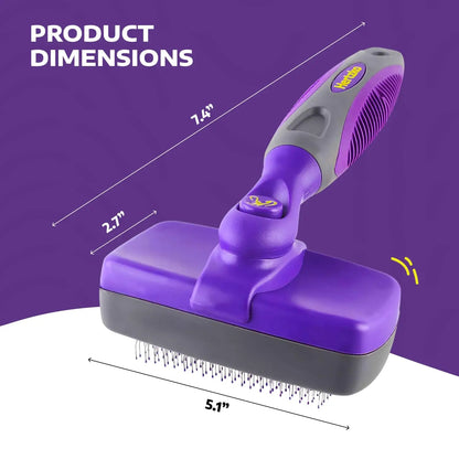 Self-Cleaning Slicker Shedding Brush