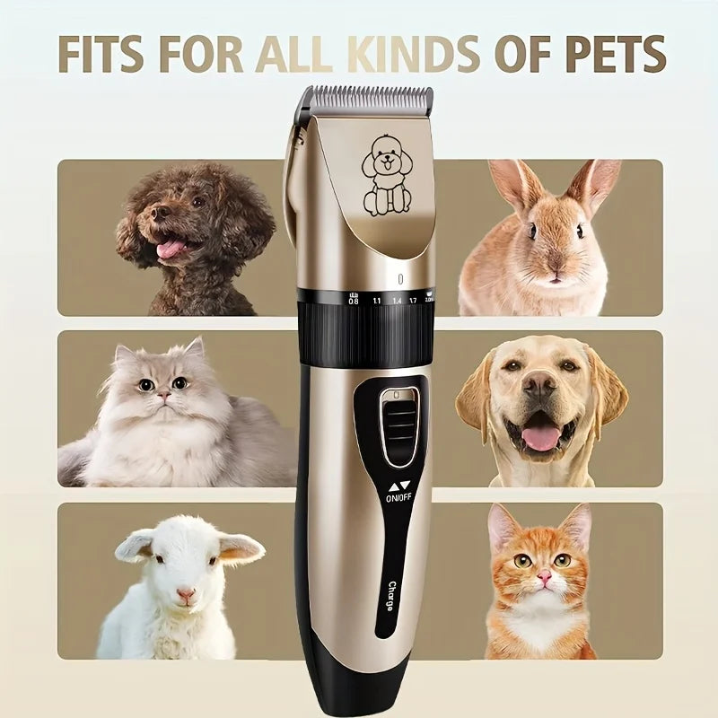 Low-noise professional USB rechargeable pet grooming tool set