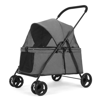 Small, Medium Pet Stroller 4 Wheels with Brakes