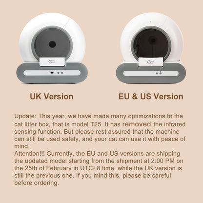 Self-Cleaning Cat Litter Box App Control