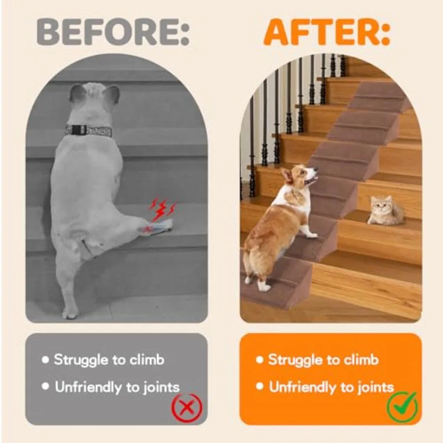 Non-Slip Foam Small Dog & Cat Stair Ramps