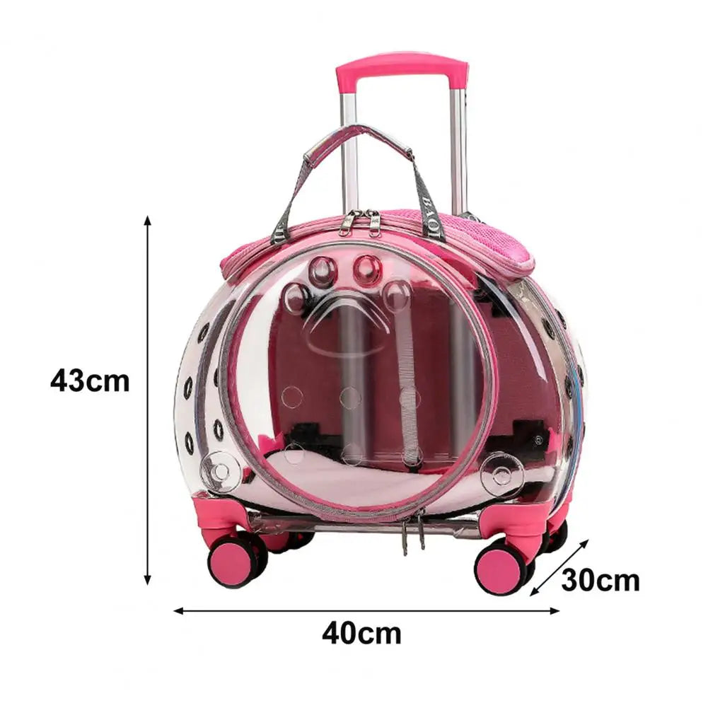 Pet Trolley Case with Ventilation Travel Backpack