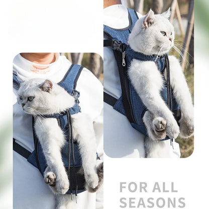 Double Shoulder Breathable Portable Pet Carrier Backpack