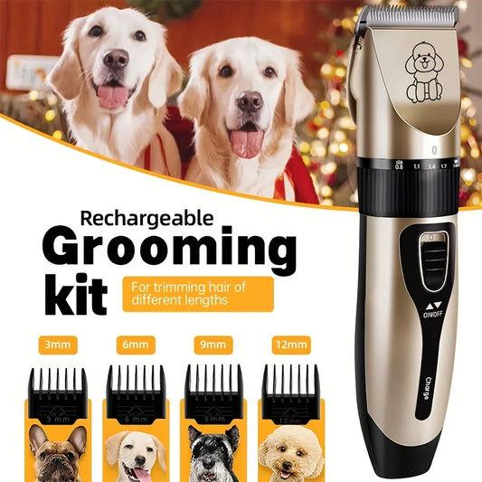 Low-noise professional USB rechargeable pet grooming tool set