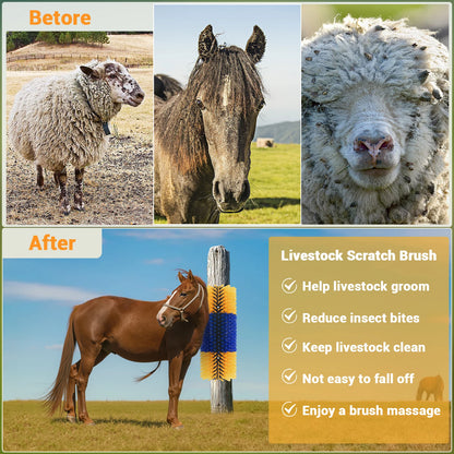 Livestock Scratch Full Massage Grooming Brush Kit.