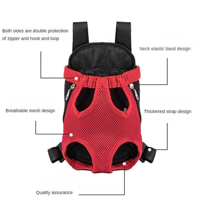 Double Shoulder Breathable Portable Pet Carrier Backpack