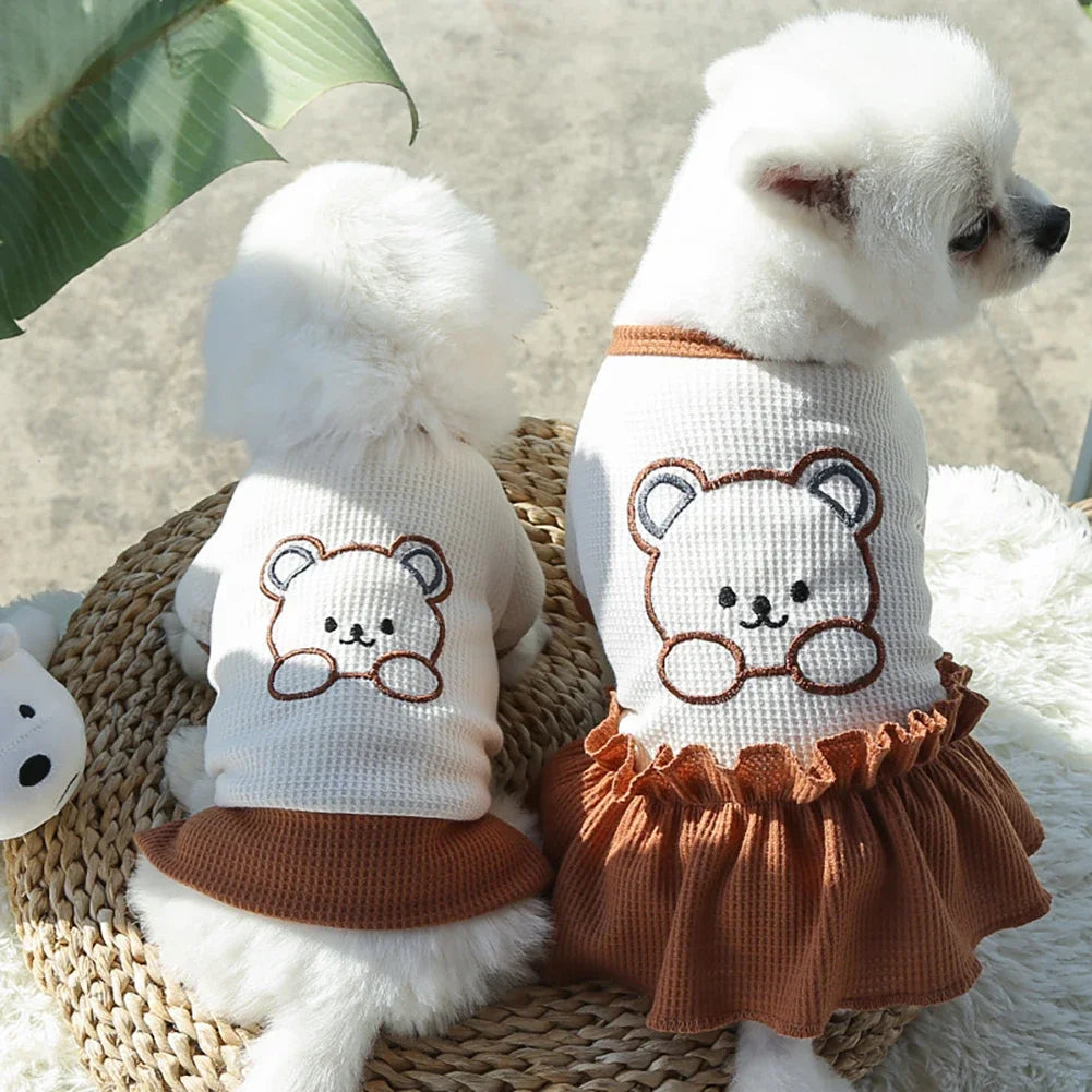 Spring Summer Dog Dress Pet Skirts