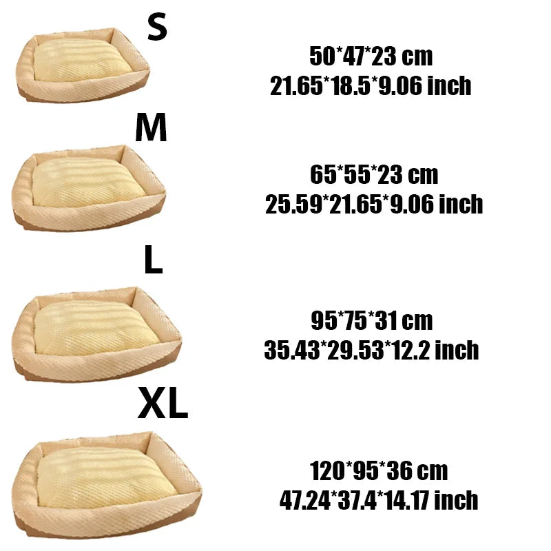 Rectangular Pet Bed, Removable padding and Machine Washable