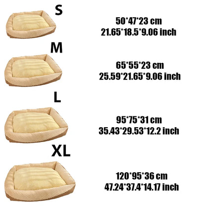 Rectangular Pet Bed, Removable padding and Machine Washable