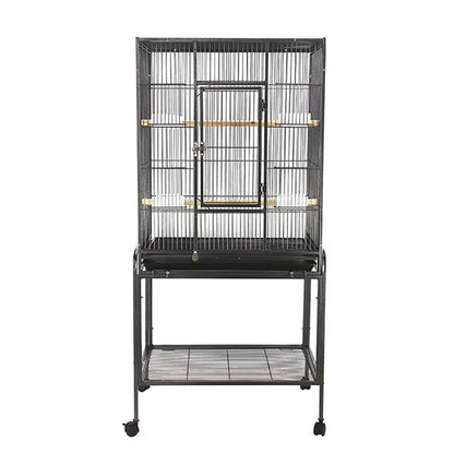 53-Inch Roller Bird Flight Cage, Wrought Iron.