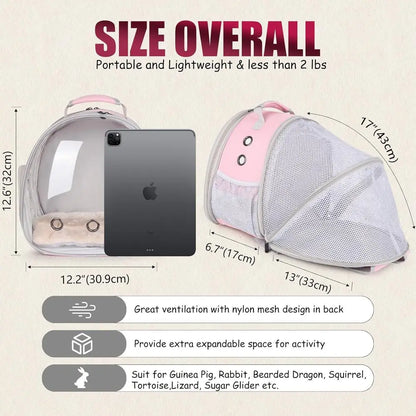 Expandable Portable Backpack Travel bag for Small Animals