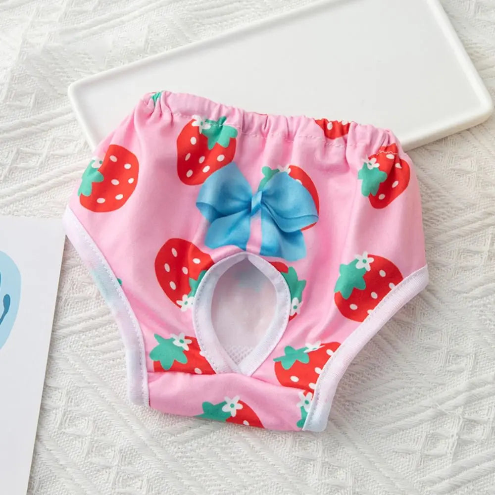Washable Dog Pants Cartoon Print Leakproof & Breathable
