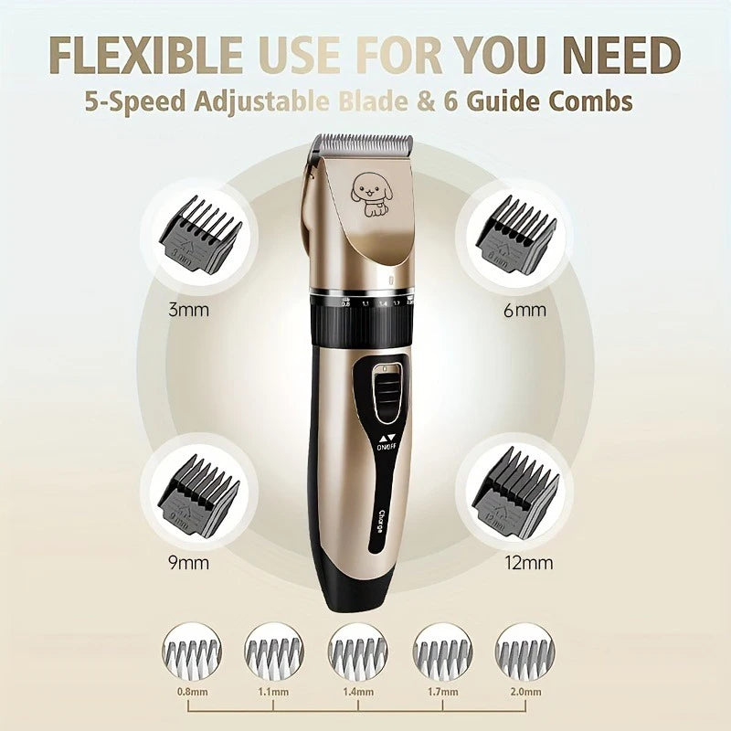 Pet Hair Trimmer Kit Electric Precision Clippers