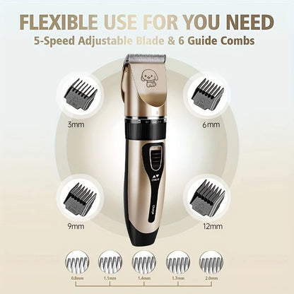 Pet Hair Trimmer Kit Electric Precision Clippers