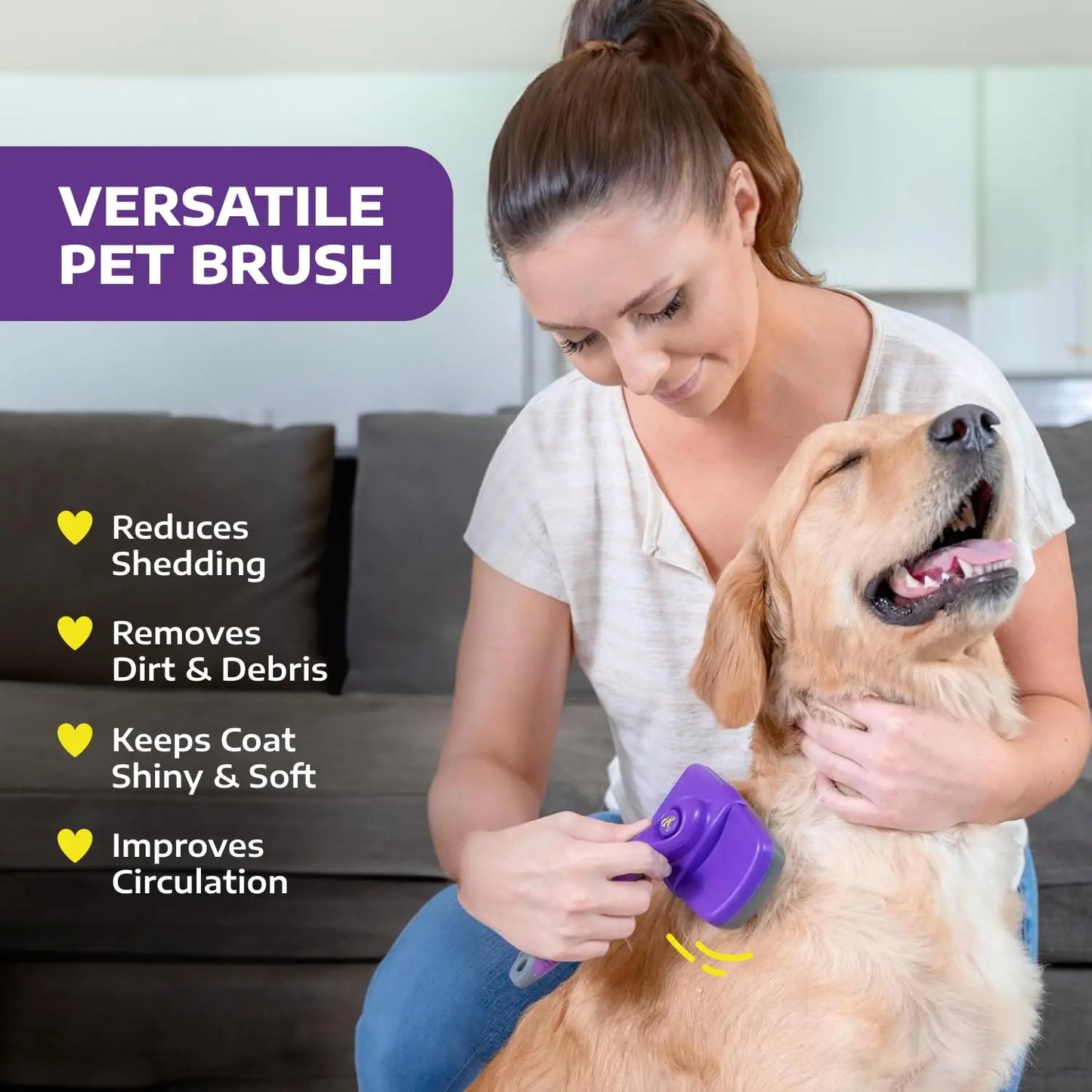 Self-Cleaning Slicker Shedding Brush