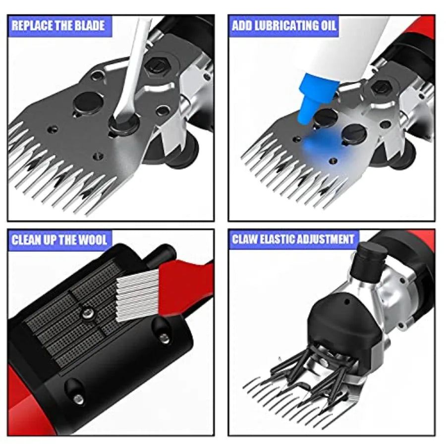 Heavy Duty 550W Professional Electric 6 Speed Sheep Clippers