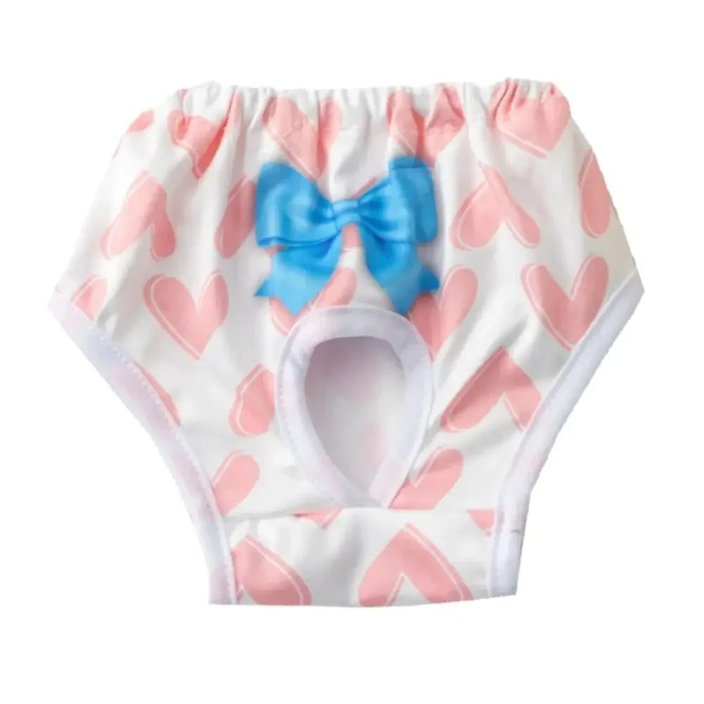 Washable Dog Pants Cartoon Print Leakproof & Breathable