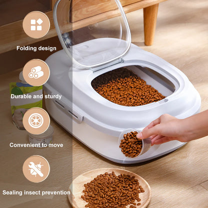 Collapsible Multifunctional Moisture Proof Food Storage Container 20-30LB