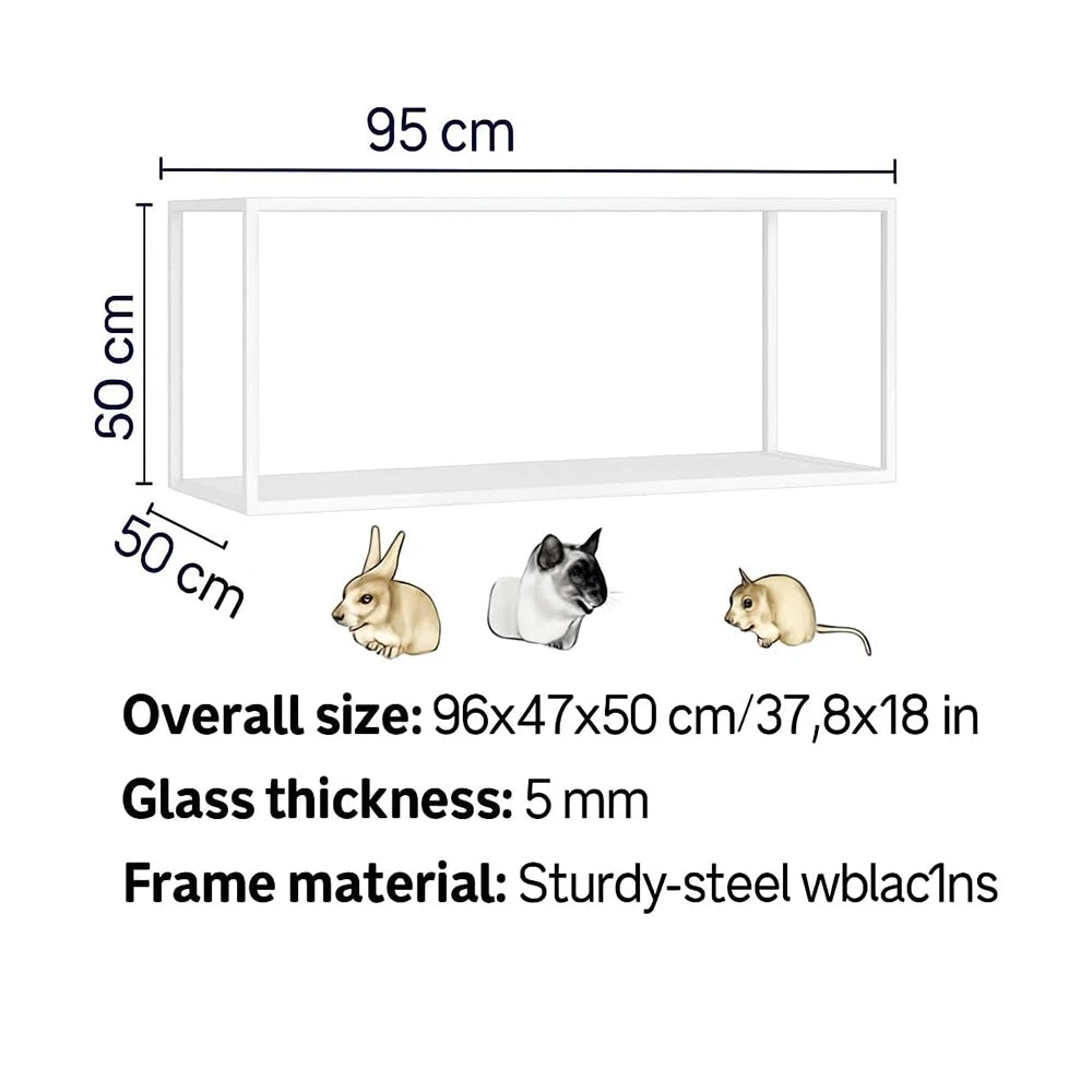 Transparent Hamster Cage,360° Viewing Small Animal Habitat