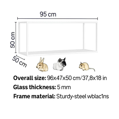 Transparent Hamster Cage,360° Viewing Small Animal Habitat