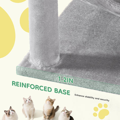 44In Cat Tree Tall Multi-Cat Climbing Scratching Tower