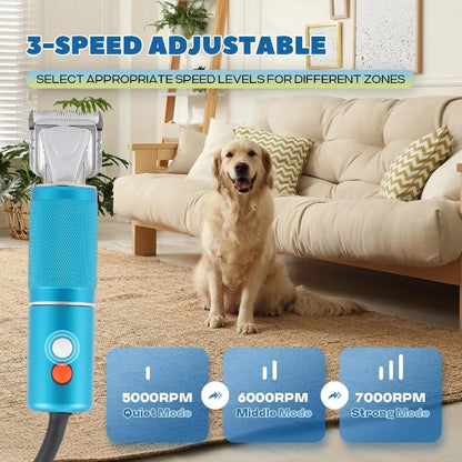 Pet Grooming Clippers 3-Speed Control Low Noise