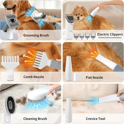 Dog Vacuum and Hair Dryer for Shedding & Grooming