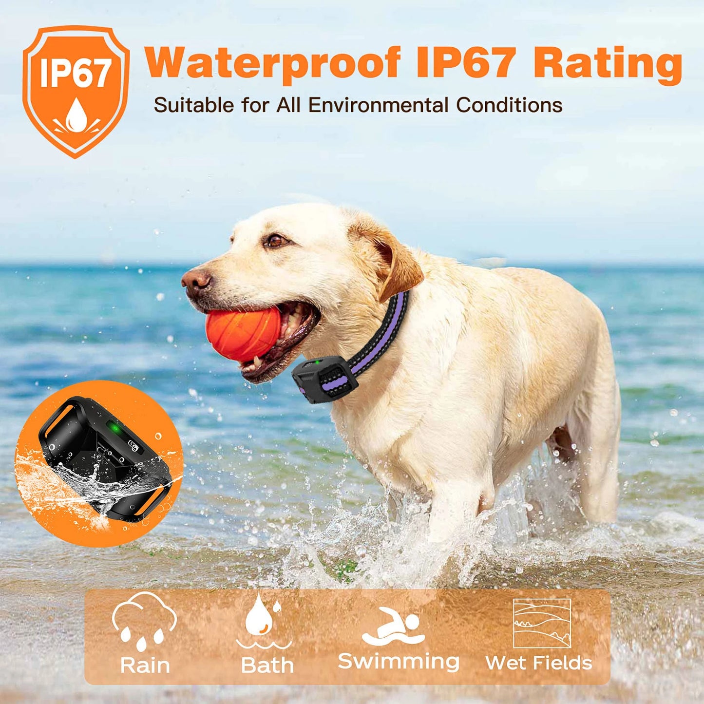 3300Ft Electric Waterproof Dog Training Collar Remote Control