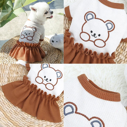 Spring Summer Dog Dress Pet Skirts