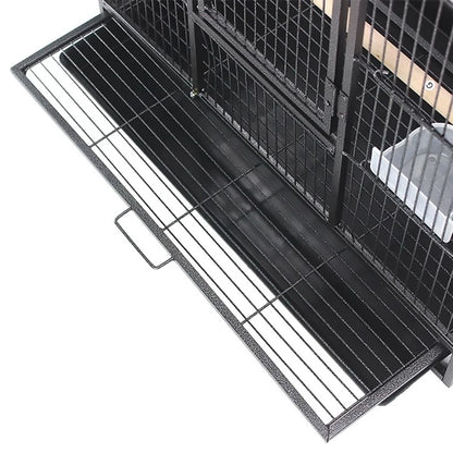 53-Inch Roller Bird Flight Cage, Wrought Iron.