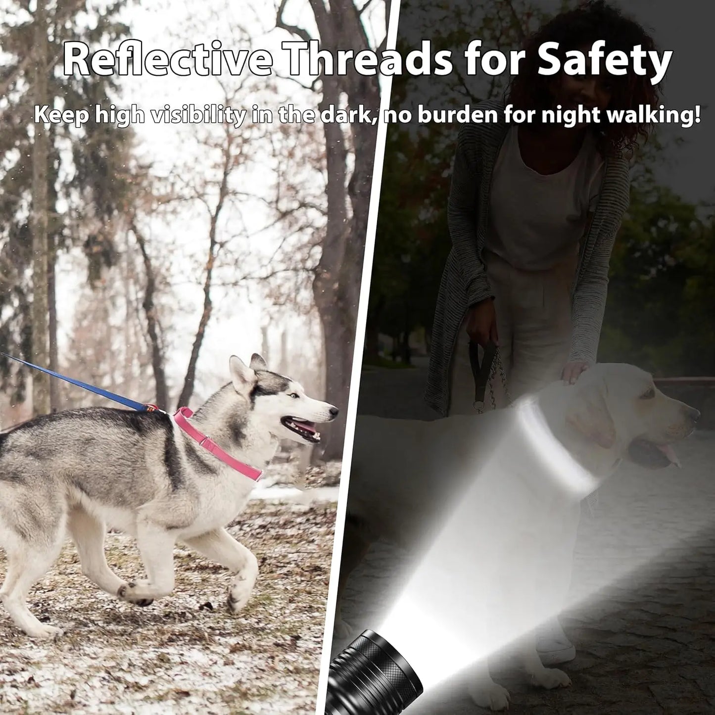 Adjustable Sliding No-Buckle Reflective Training Dog Collar
