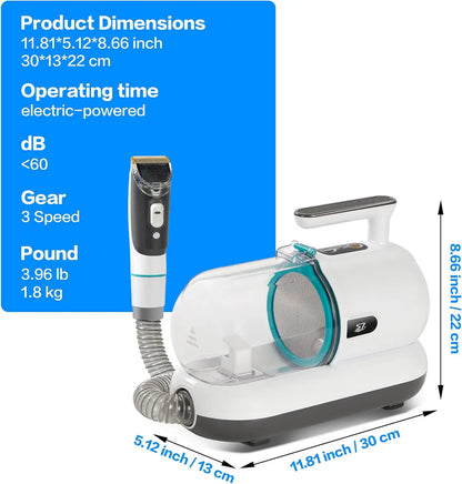 High-Suction, Low Noise Pet Grooming Vacuum