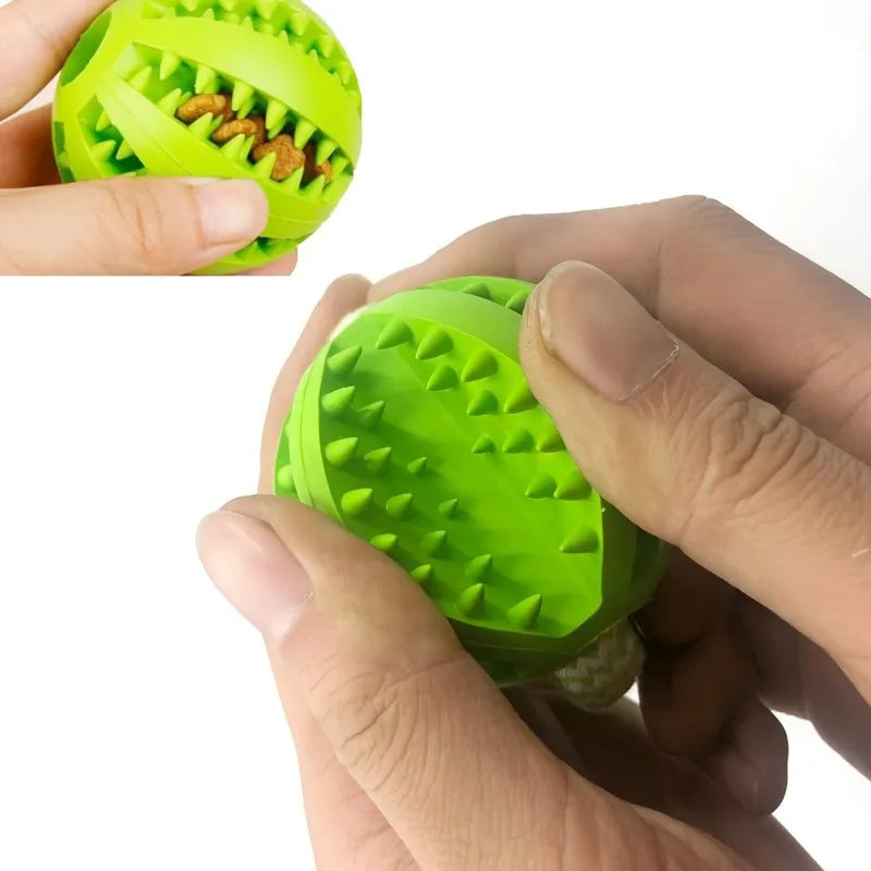 Braided Rope Pet Chew Toy Ball Treat Dispenser
