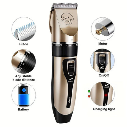 Pet Hair Trimmer Kit Electric Precision Clippers