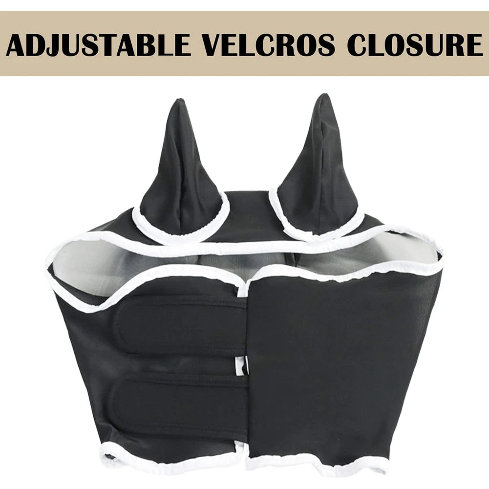 Mesh Breathable Horse Face Mask for Fly & Ear Protection