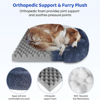 Thickened orthopedic dog bed removable, washable cover