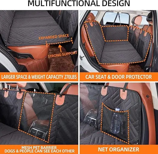 Hard Bottom Back Car Seat Cover Extender for Dogs