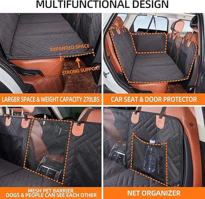 Hard Bottom Back Car Seat Cover Extender for Dogs